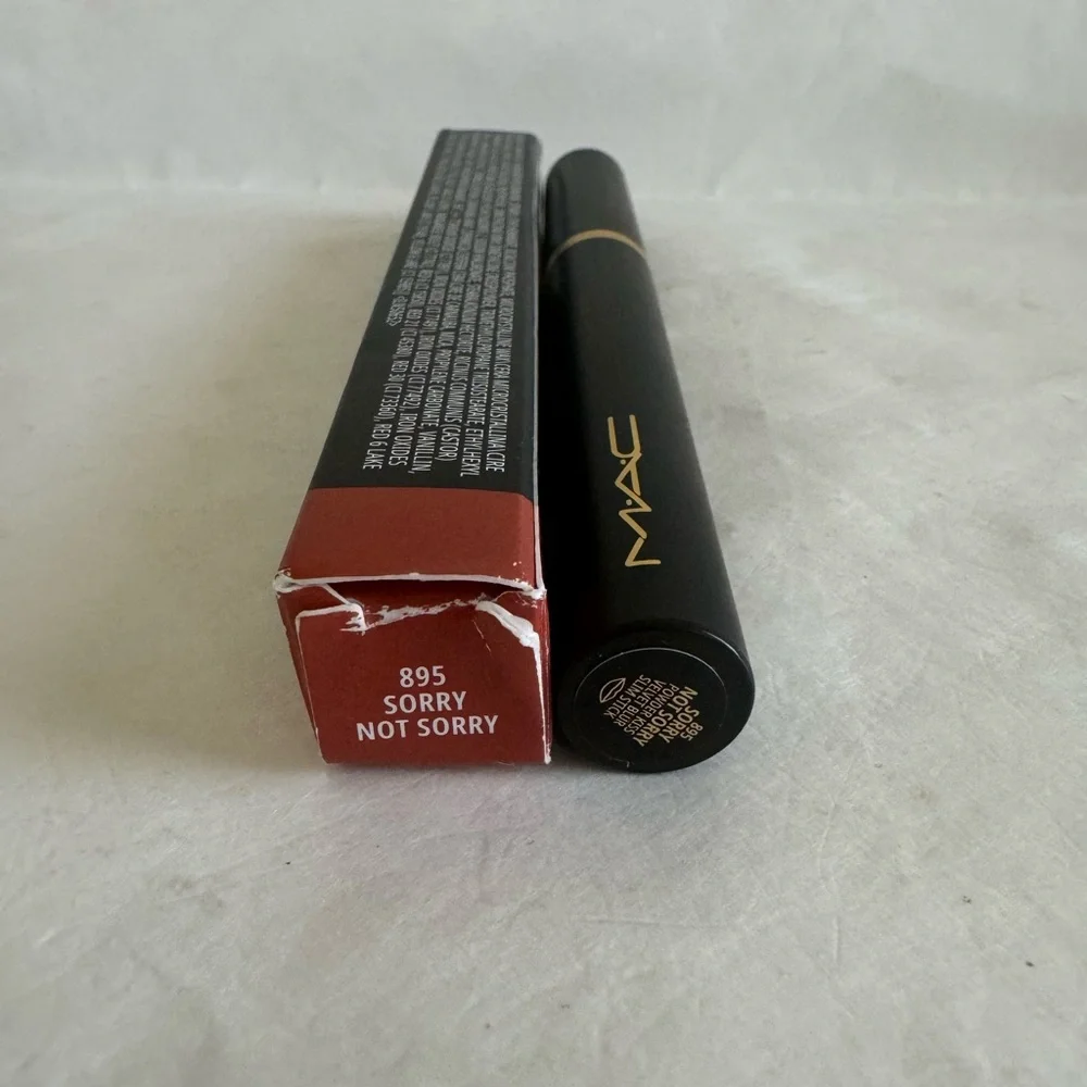 MAC Powder Kiss Velvet Blur Slim Stick Lipstick 895 Sorry Not Sorry NIB $28